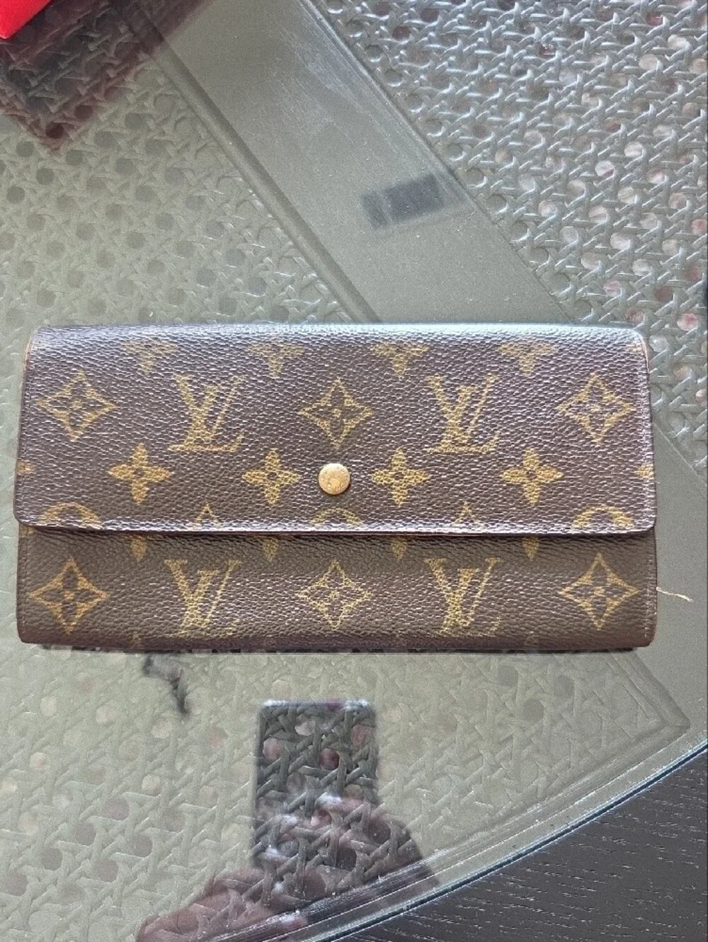 Louis Vuitton Monogram Canvas Continental Wallet - Brown and Gold